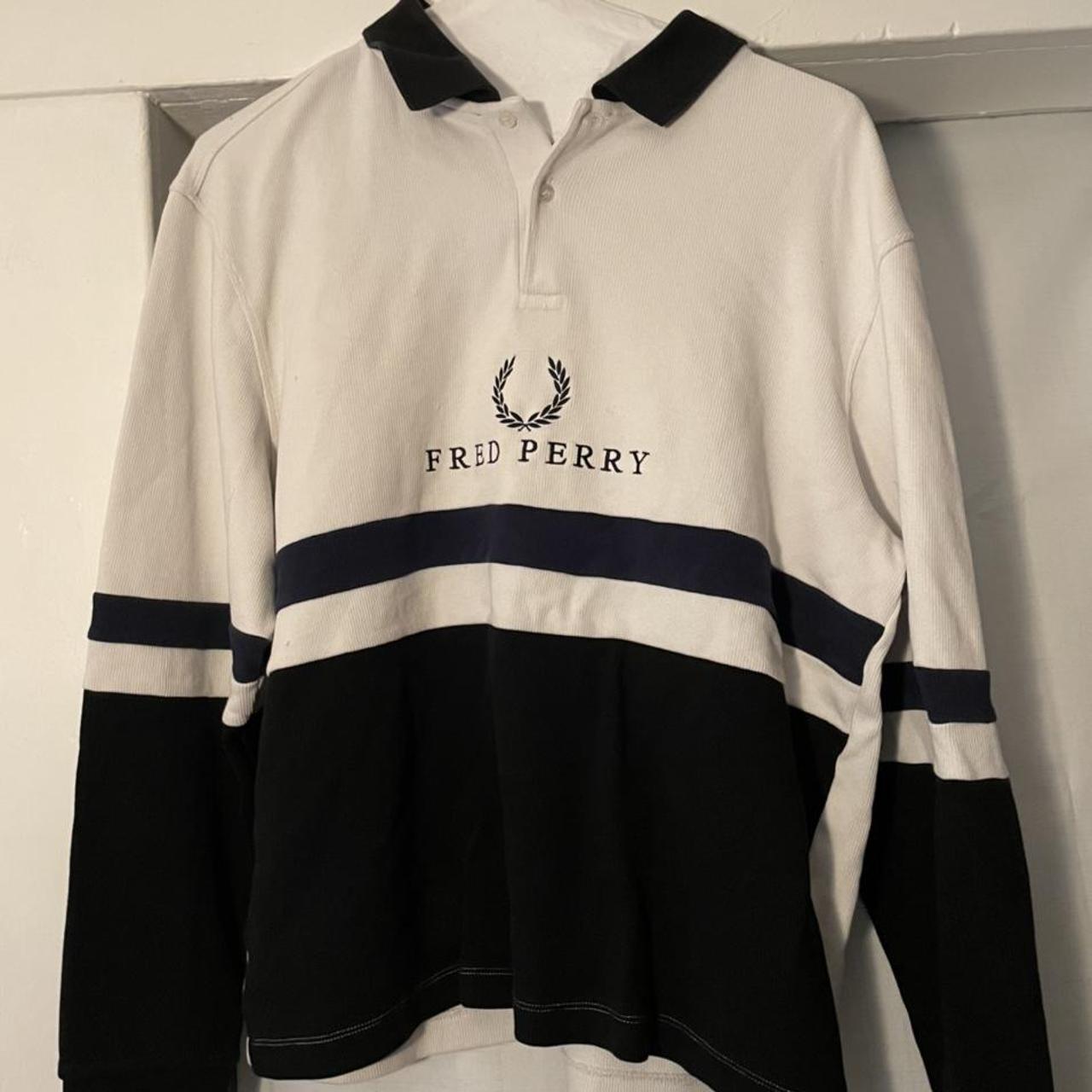 Fred Perry Rugby Longsleeve Shirt Good condition,... - Depop