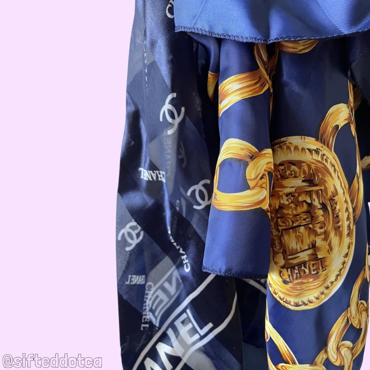 Chanel Women's Gold and Navy Scarf-wraps (3)