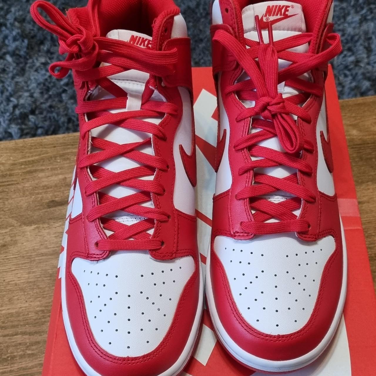 size-uk-9-5-nike-dunk-high-red-white-comes-with-depop