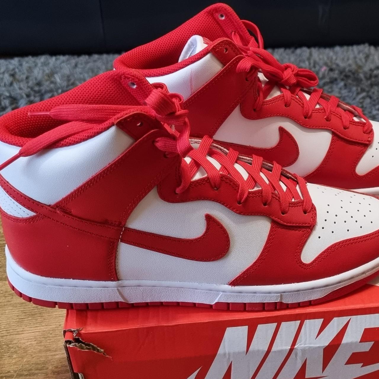 size-uk-9-5-nike-dunk-high-red-white-comes-with-depop