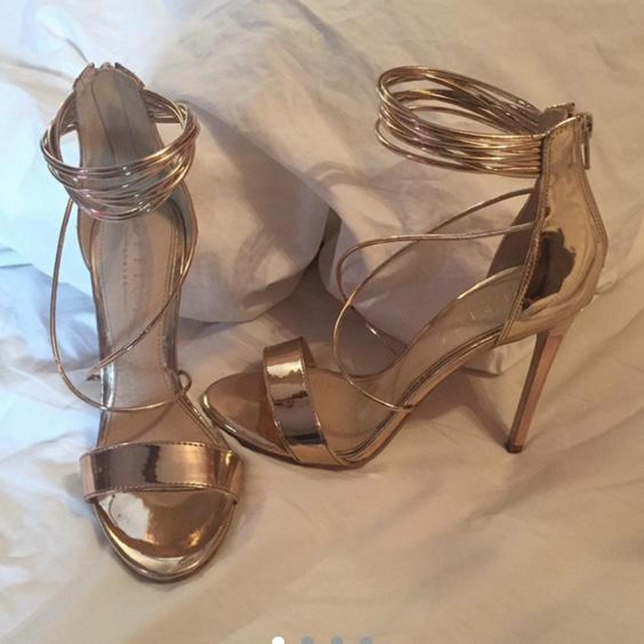 Rose gold outlet metallic pumps