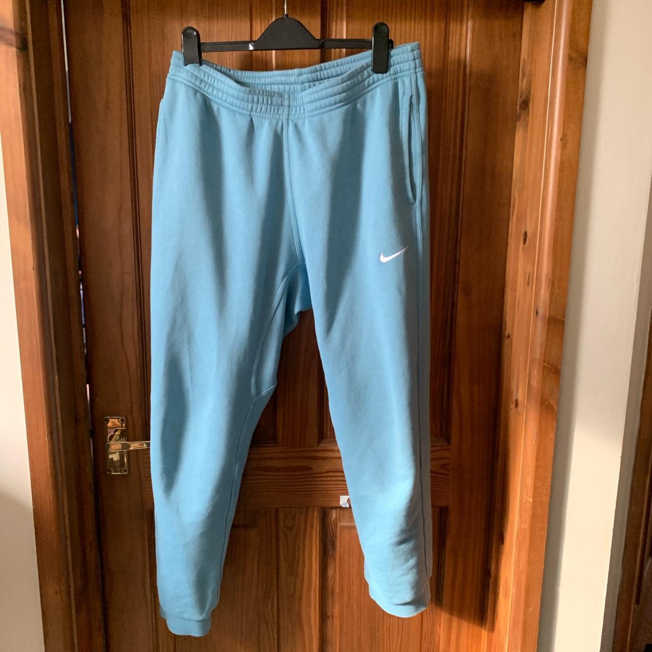 Large Nike men’s baby blue joggers Sold out Fit... Depop
