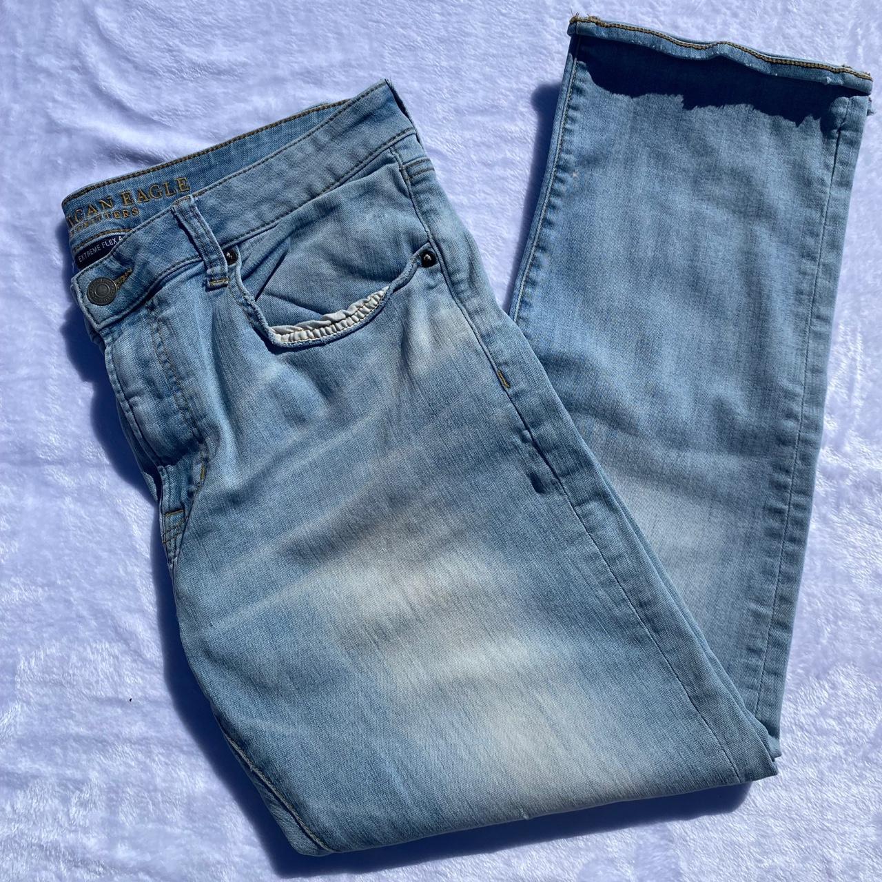 american eagle extreme flex 4 jeans →condition:... - Depop