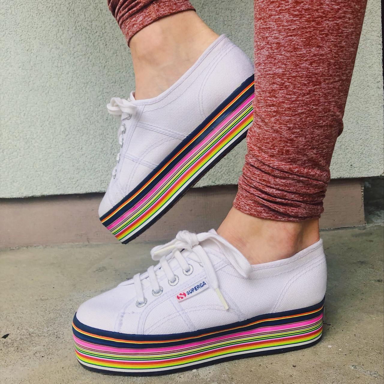 multicolor superga platform sneakers 2790 have. Depop