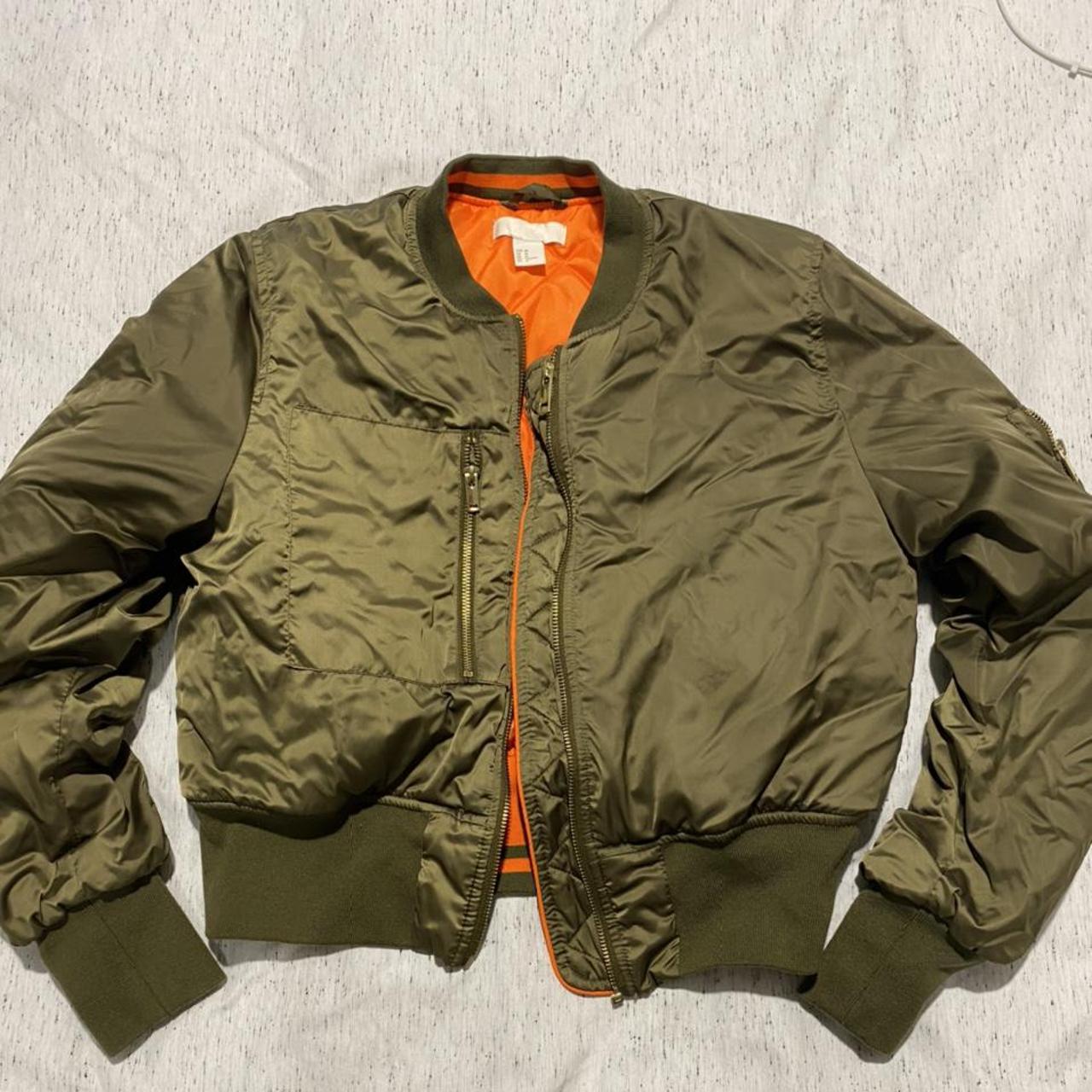 H&M Bomber Jacket. Worn Once. #jacket #bomberjacket - Depop