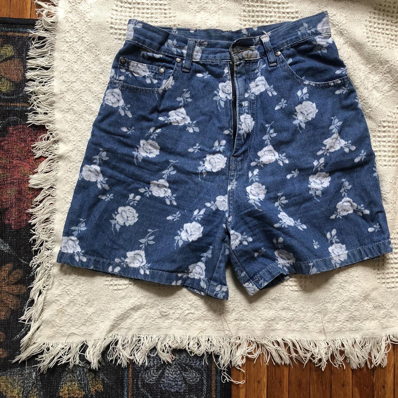 Vintage 90s ultra high waisted denim shorts with the... - Depop