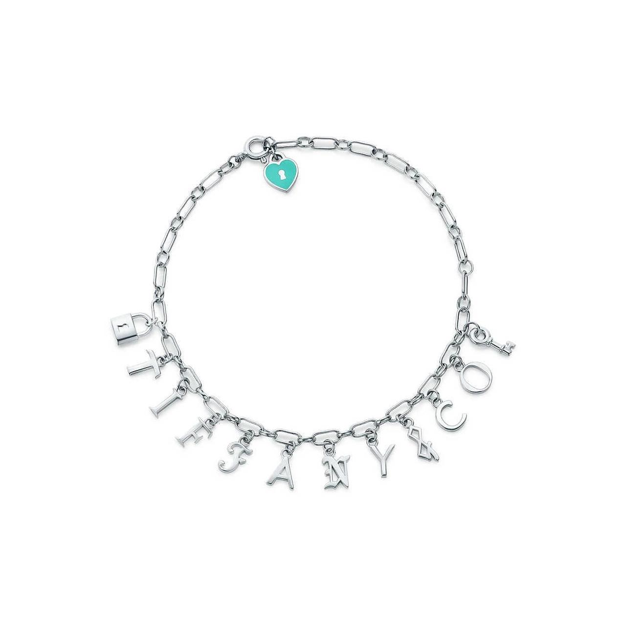 tiffany love notes dangle charm bracelet