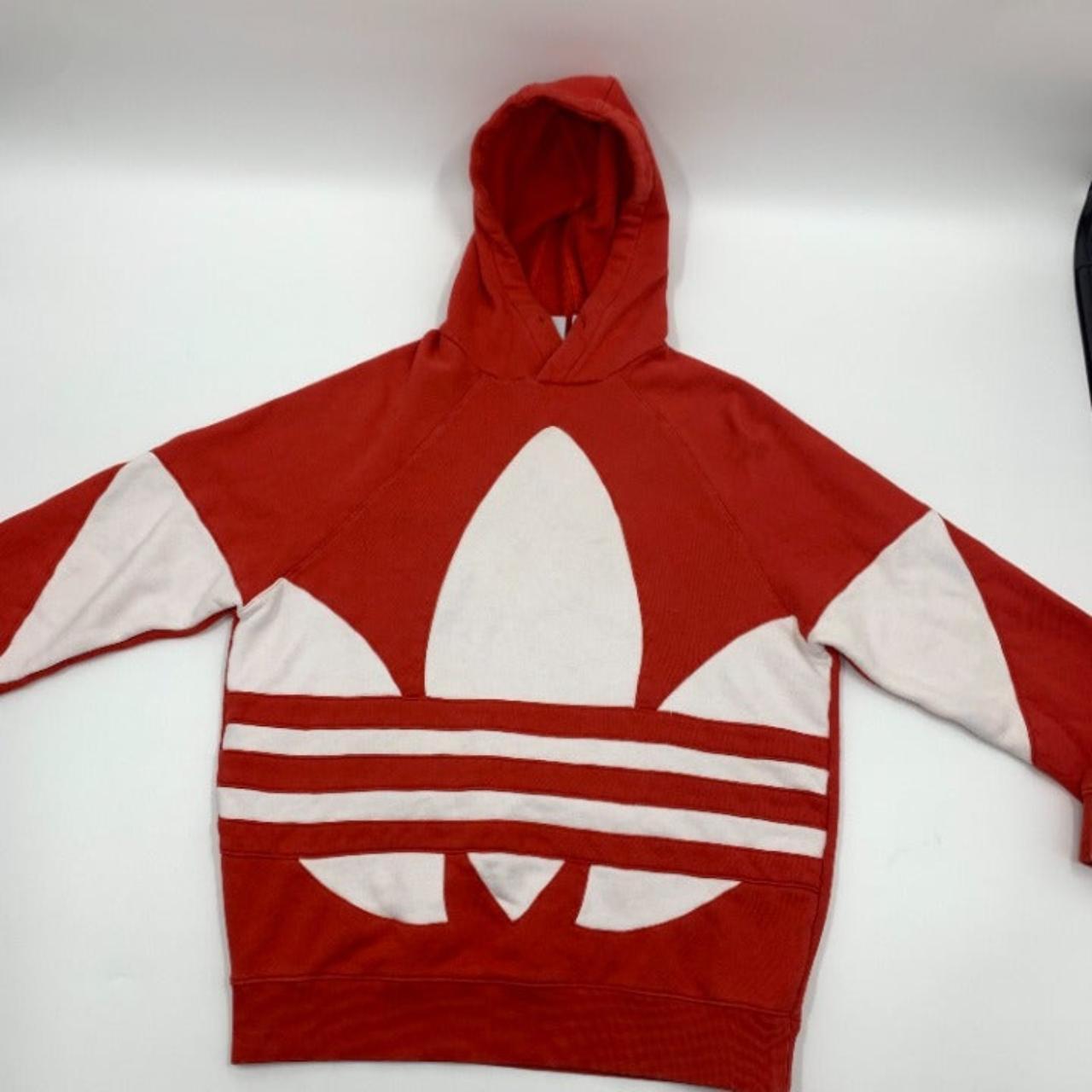 Red Adidas Originals Men s Big Trefoil Hoodie Size