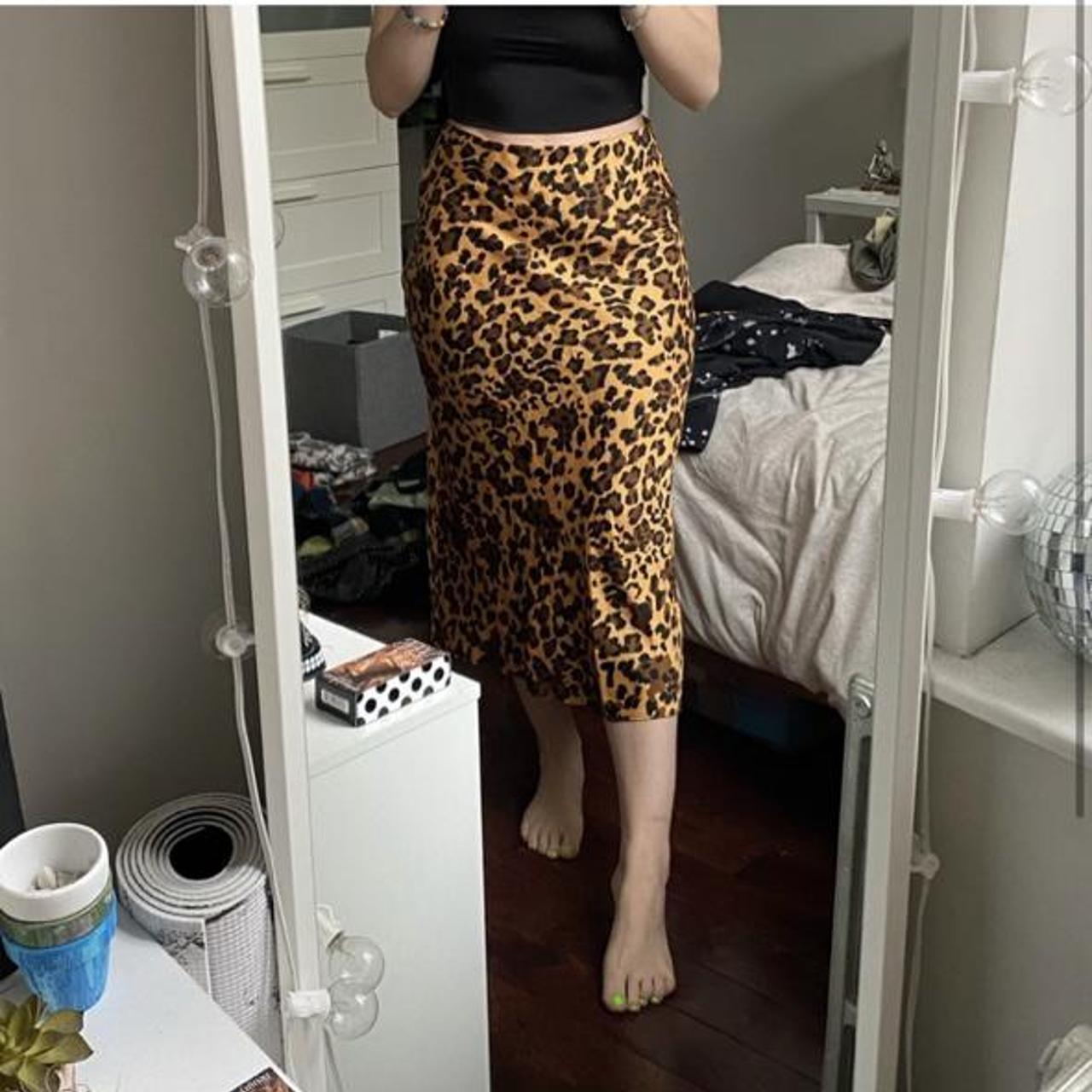 Cheetah print shop skirt aritzia