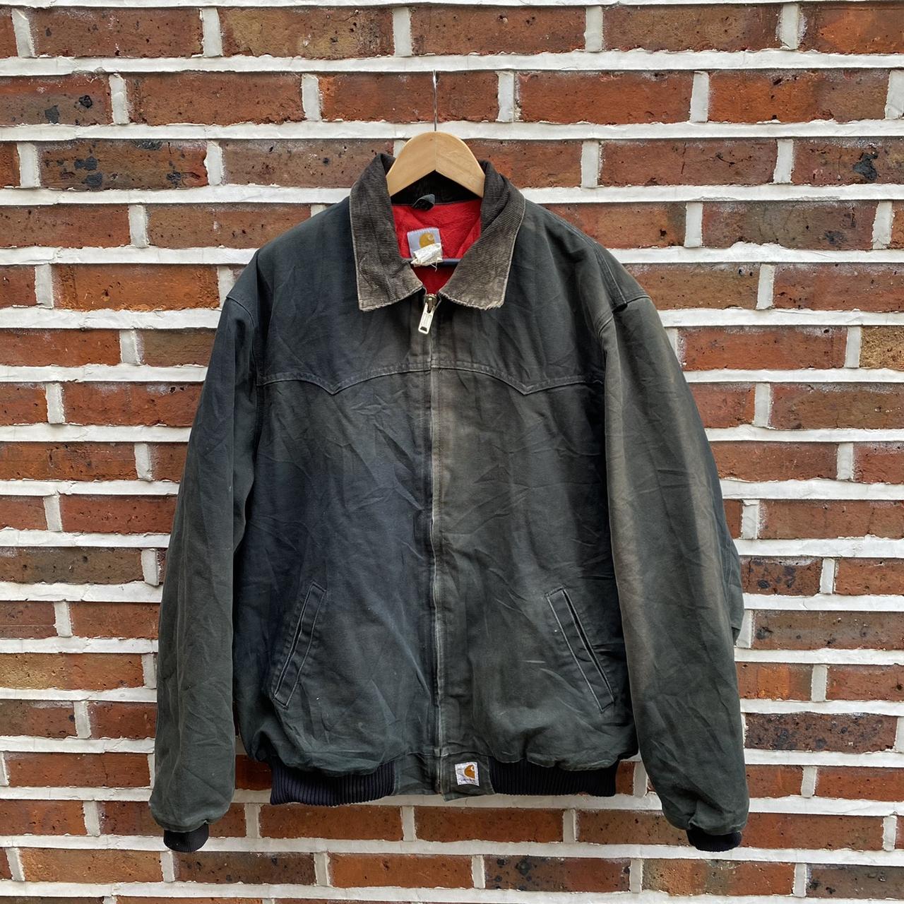 Vintage 90s Carhartt workwear jacket with corduroy... - Depop