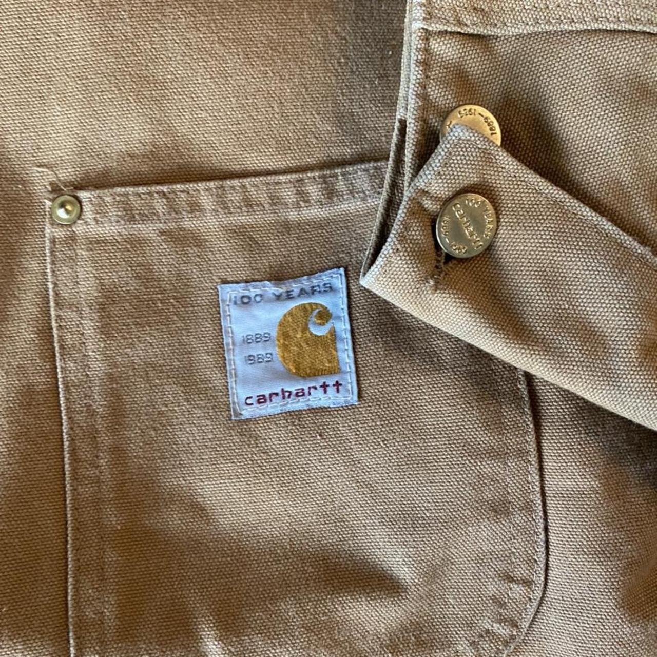 89’ DS CARHARTT 100 Year Anniversary Chore Jacket.... - Depop