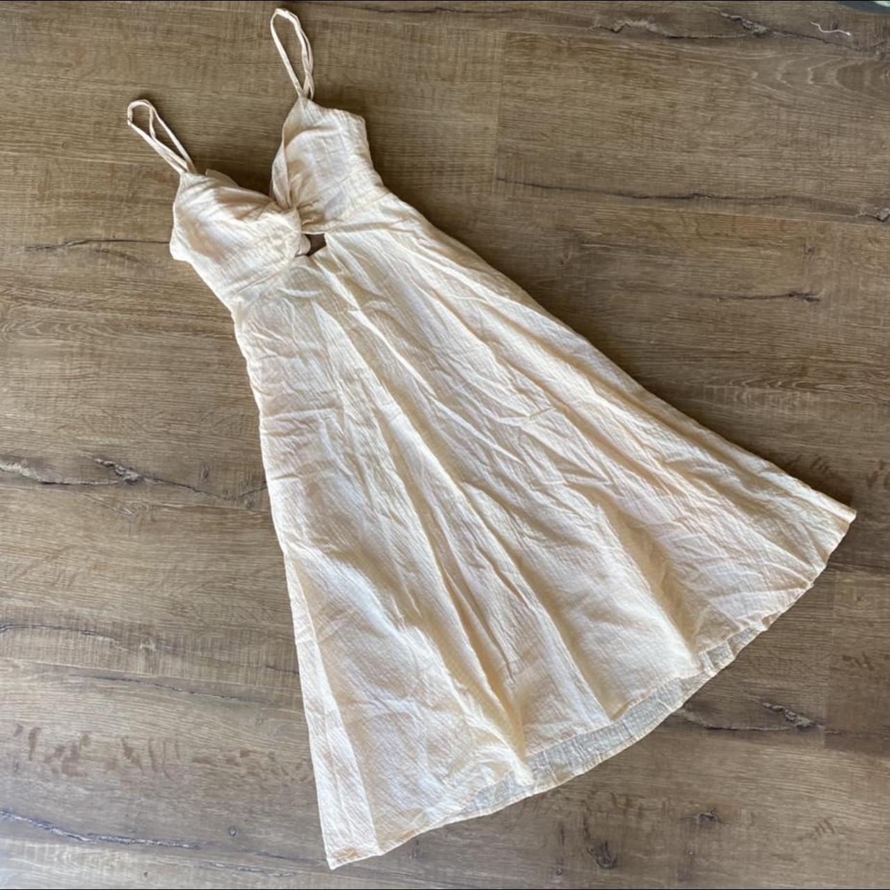 ROWIE the label Pania Midi Dress in Cantaloupe (soft... - Depop