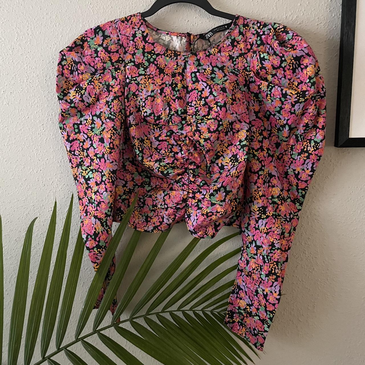 ZARA two piece flora set! they’re both size M the... - Depop