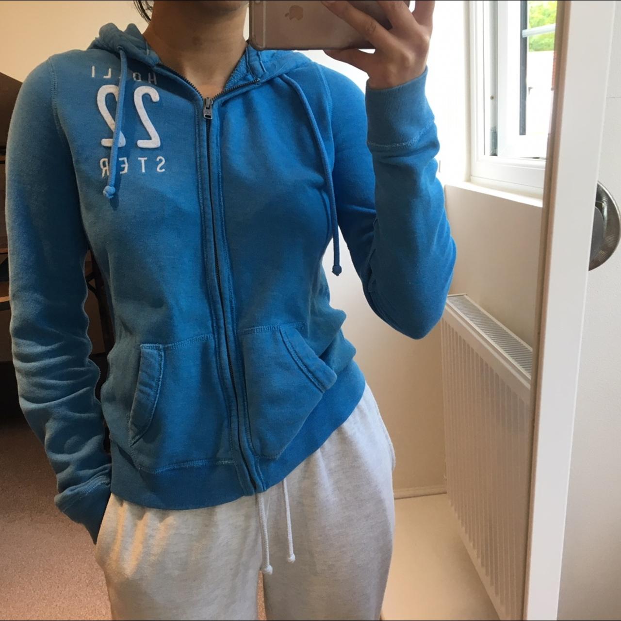 Light blue hollister hoodie hot sale