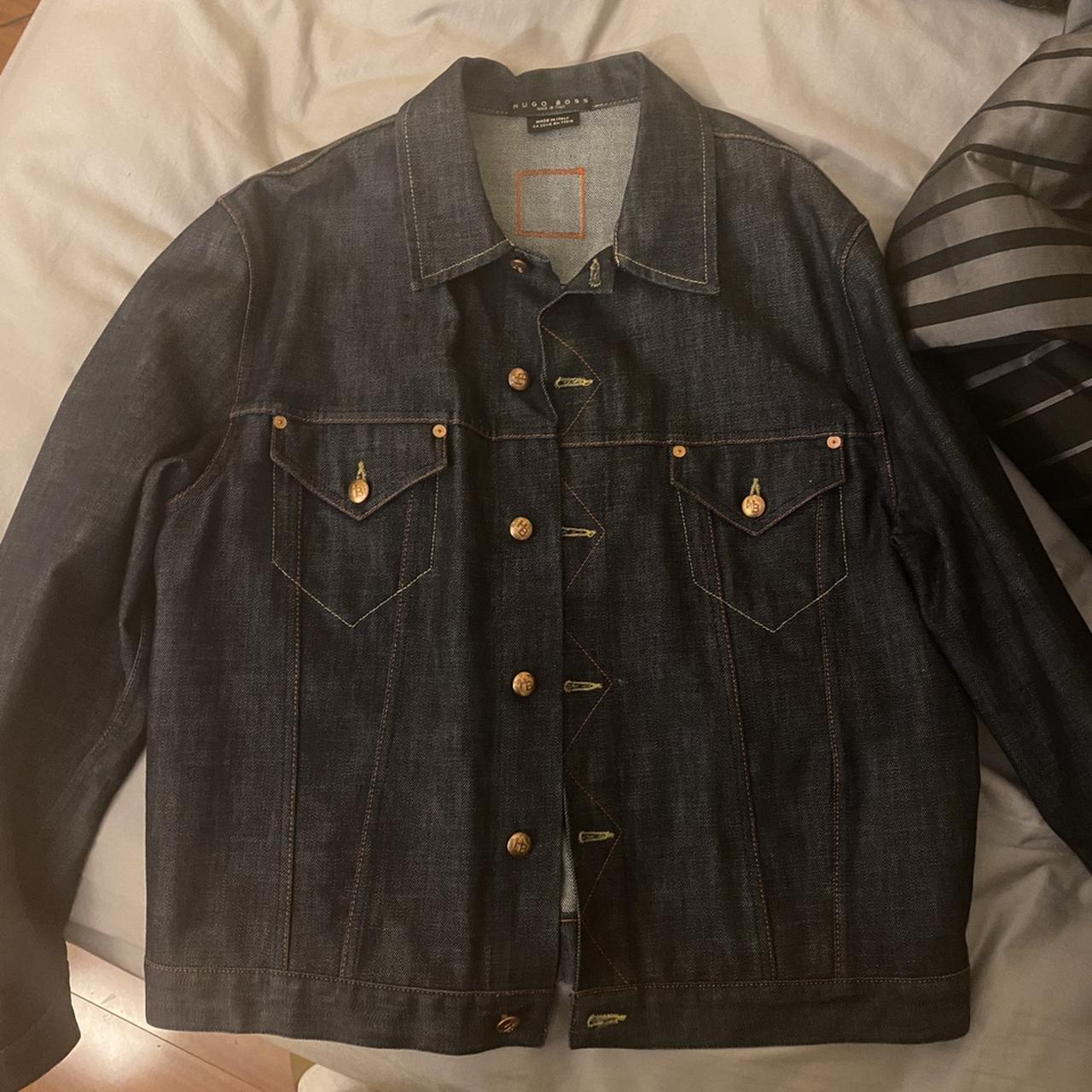 Hugo Boss denim jacket perfect condition size 52 Depop
