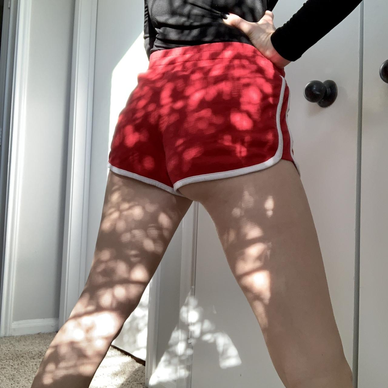 Forever 21 Women S Red And White Shorts Depop   P0 