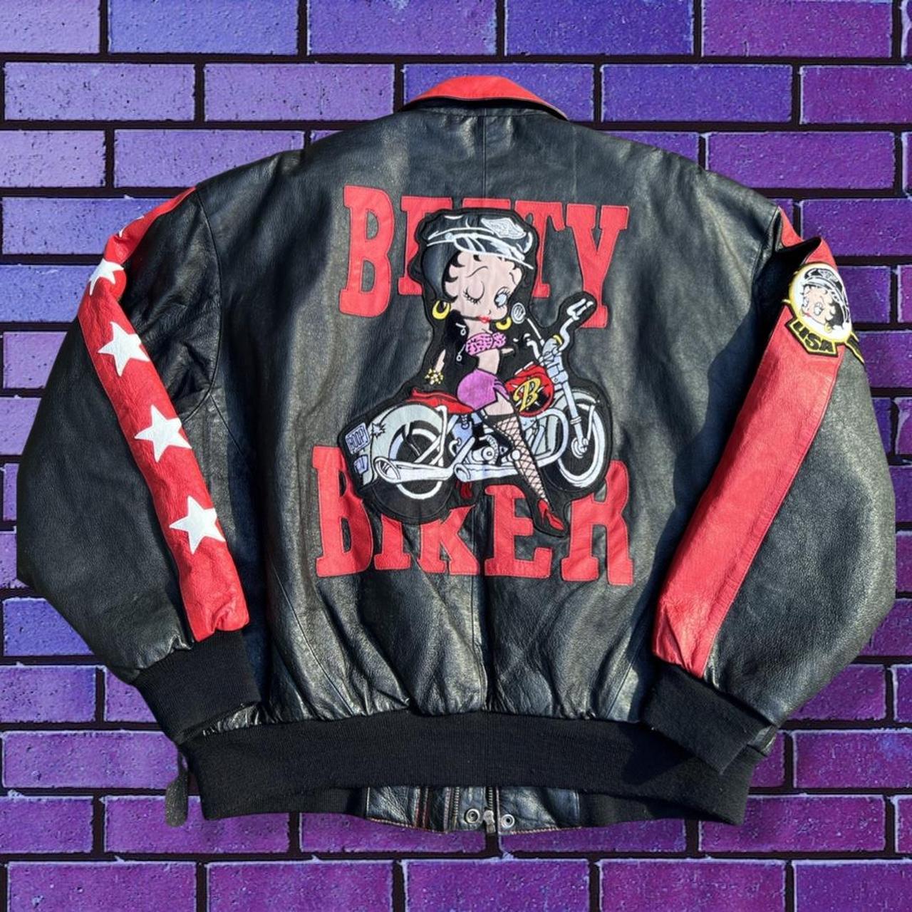 Betty boop-leather-jacket - Depop