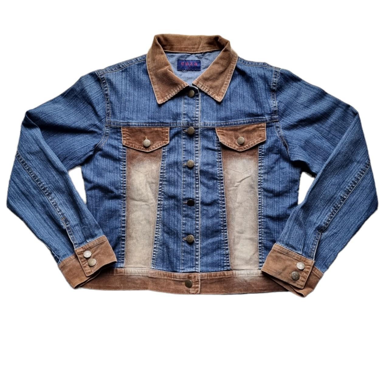 Women's Blue and Brown Jacket Depop