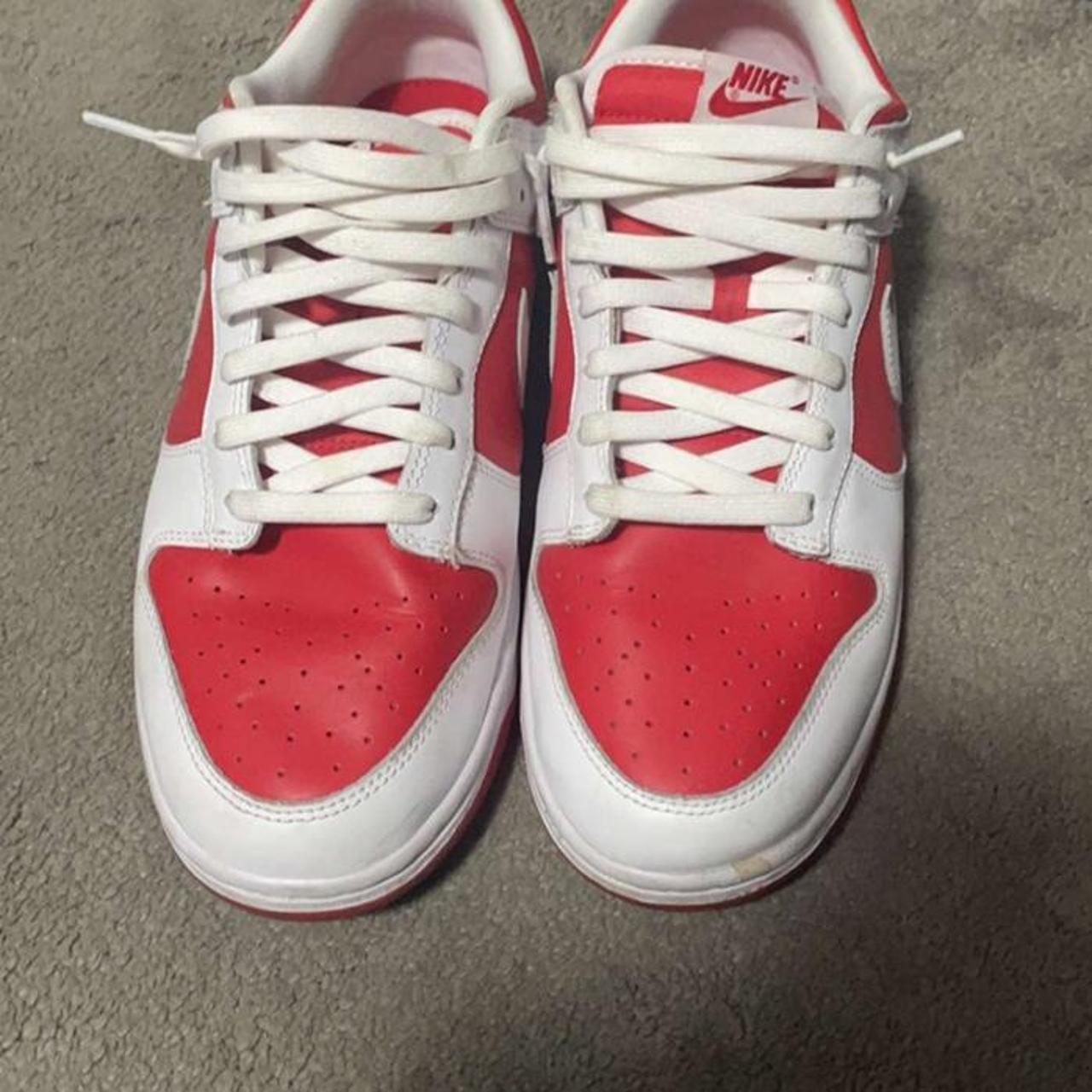 Dunk Low White University Red Uk 10 Hit Me With Offers - Depop