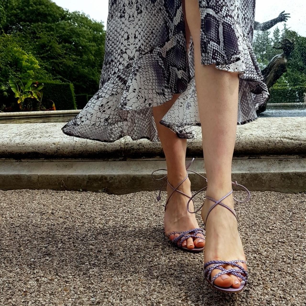 lilac strappy sandals