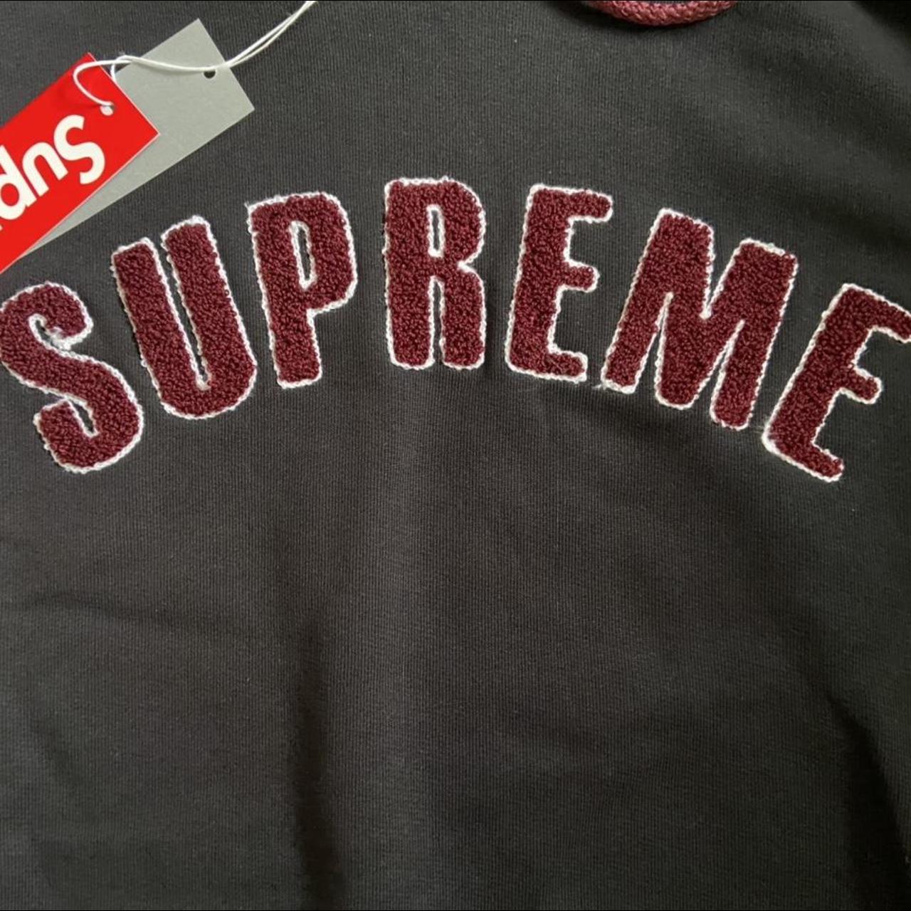 Brand new with tags authentic supreme hoodie. Black... - Depop