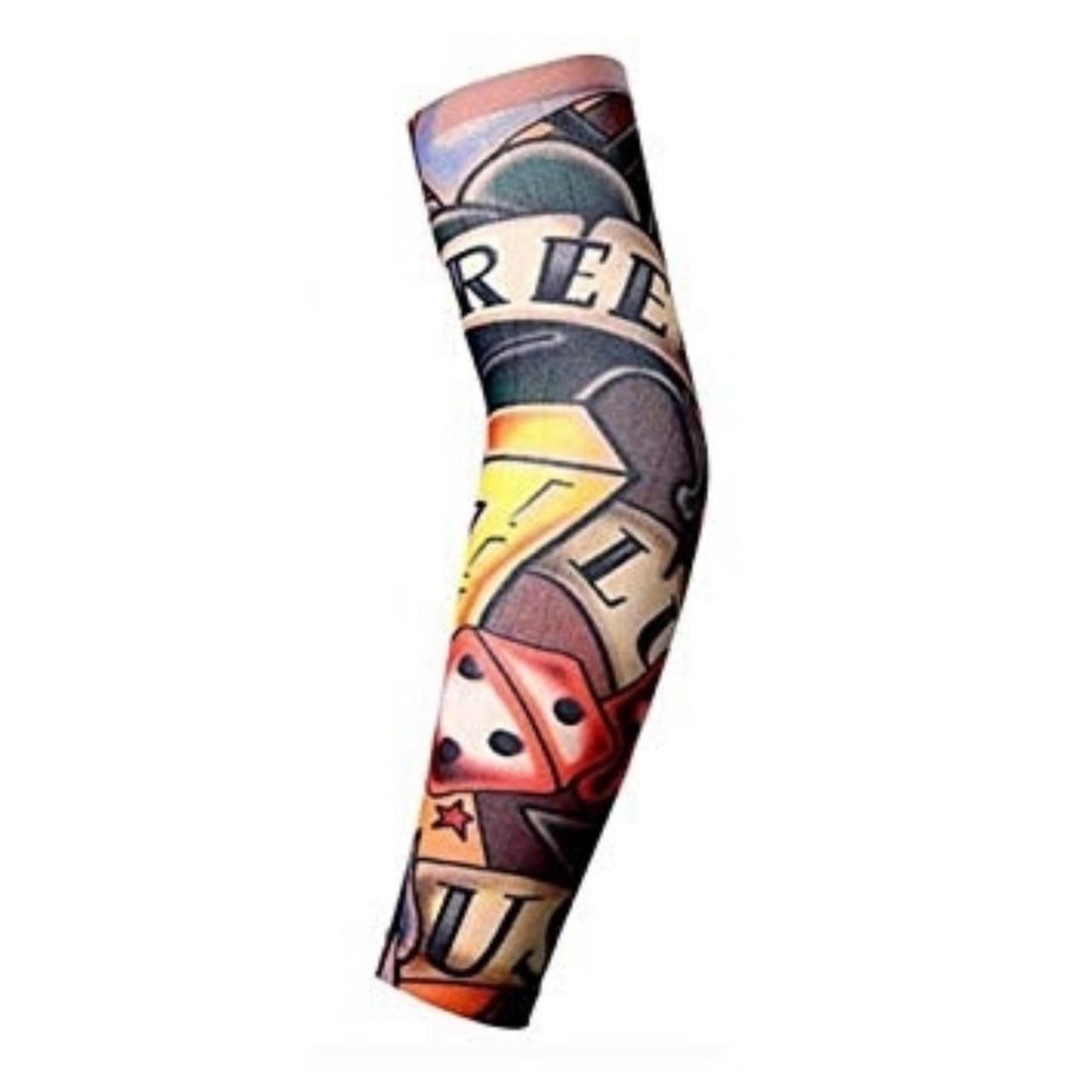6 pcs Temporary Tattoo Arm Sleeves Stretchy Nylon Arts Fake Slip-on Arm  Sunscreen Sleeves Outdoor Sunscreen Riding Cycling Elbow Braces Body Art  Arm Stockings Slip Accessories for Men Women