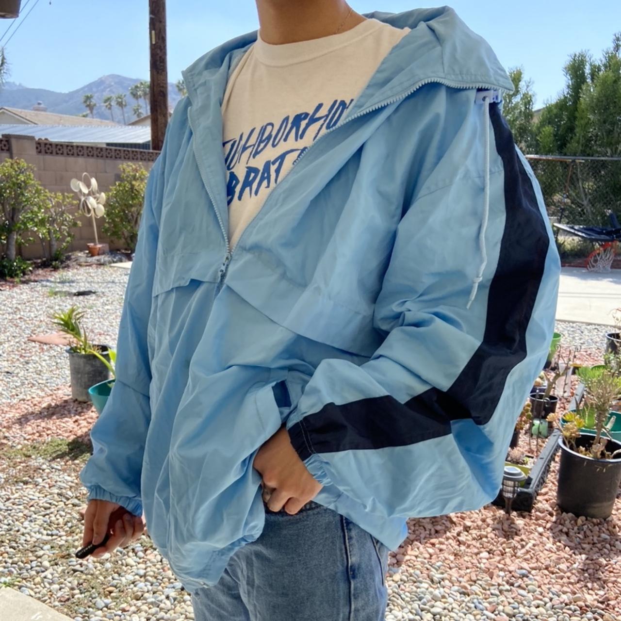 Oversized on sale windbreaker mens