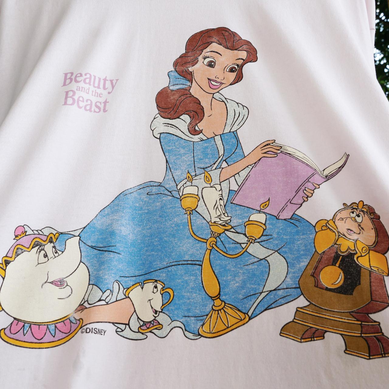 Disney Men's Pink and Blue T-shirt (2)