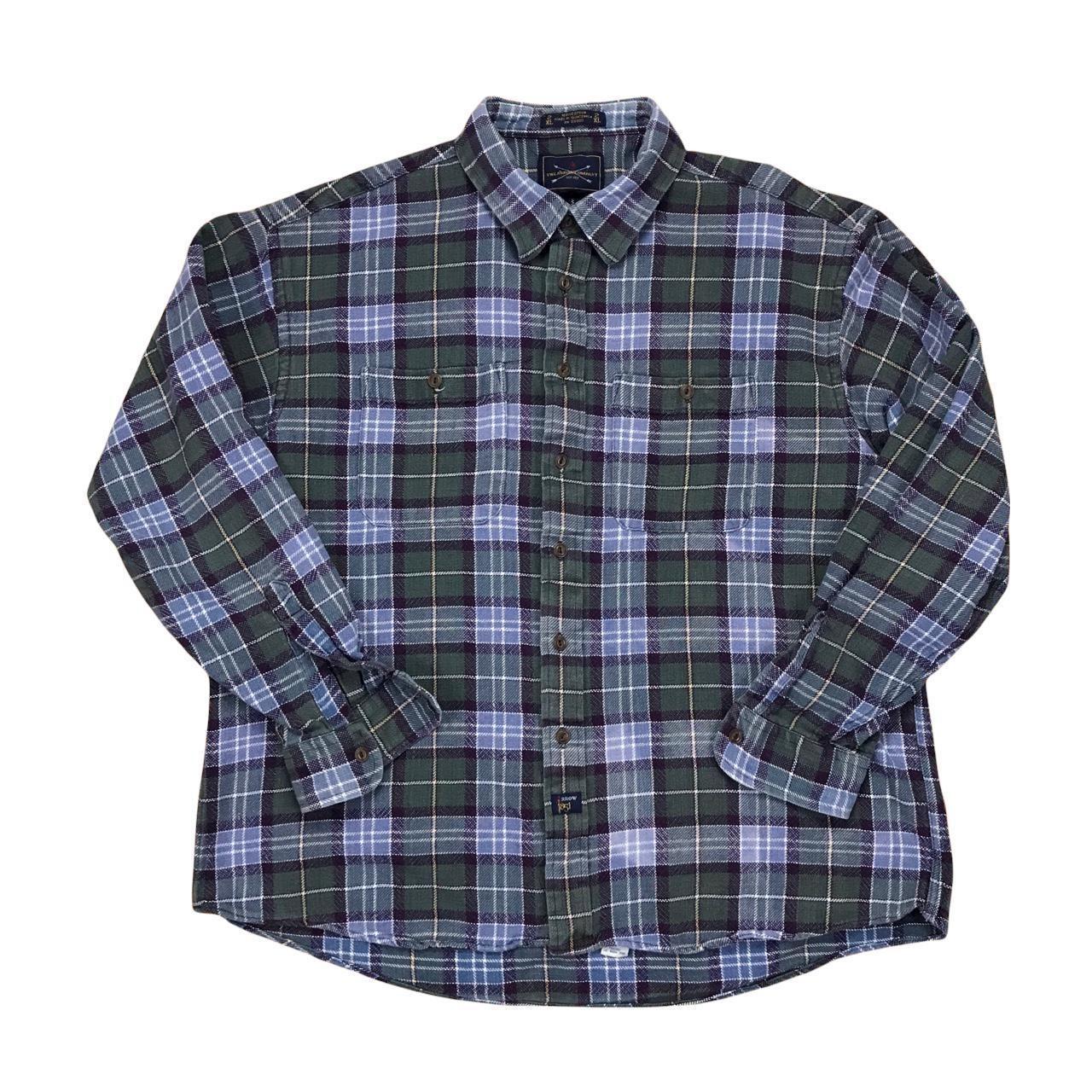 Arrow Plaid Flannel Vintage Collared Shirt. Shrunk... - Depop