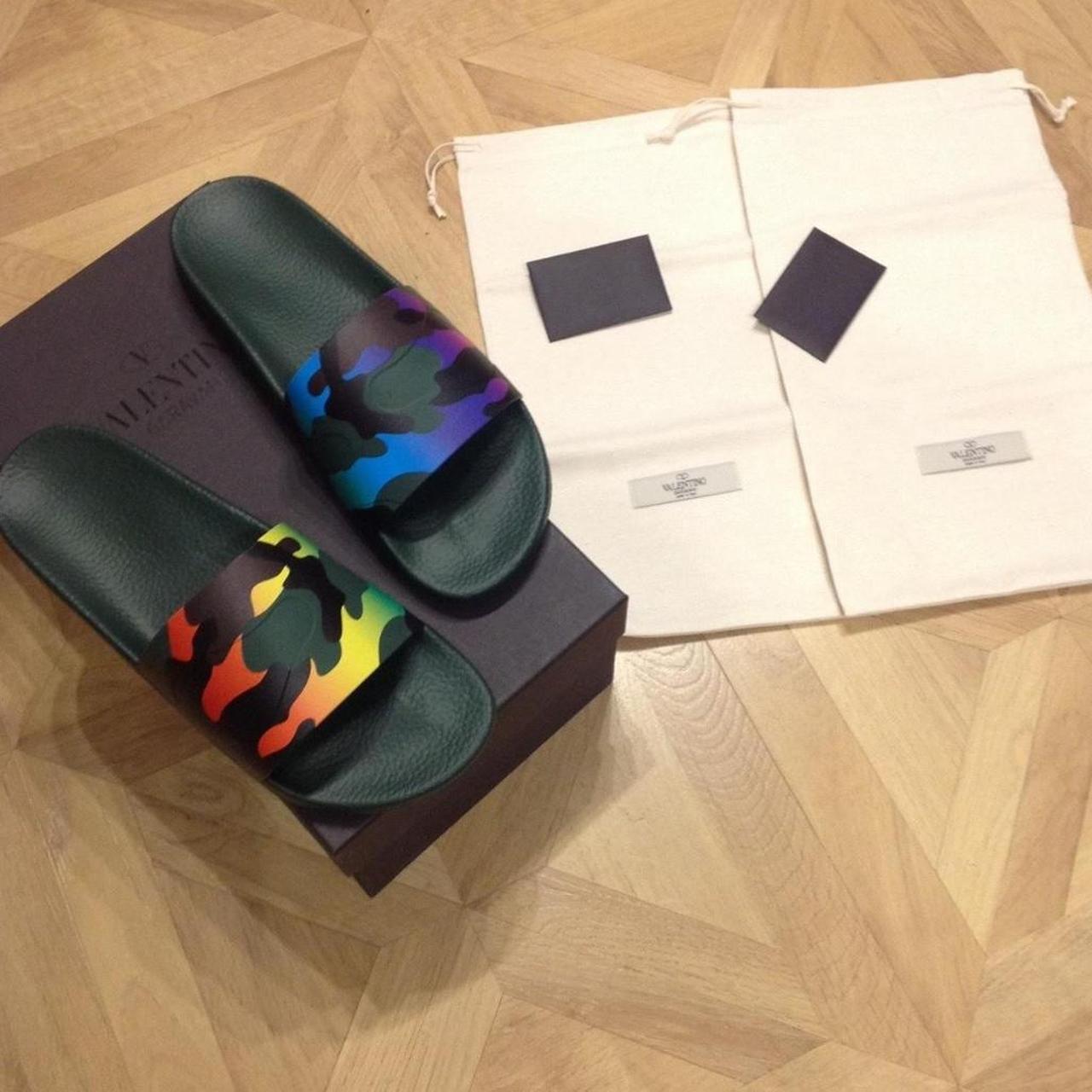 Valentino rainbow discount slides