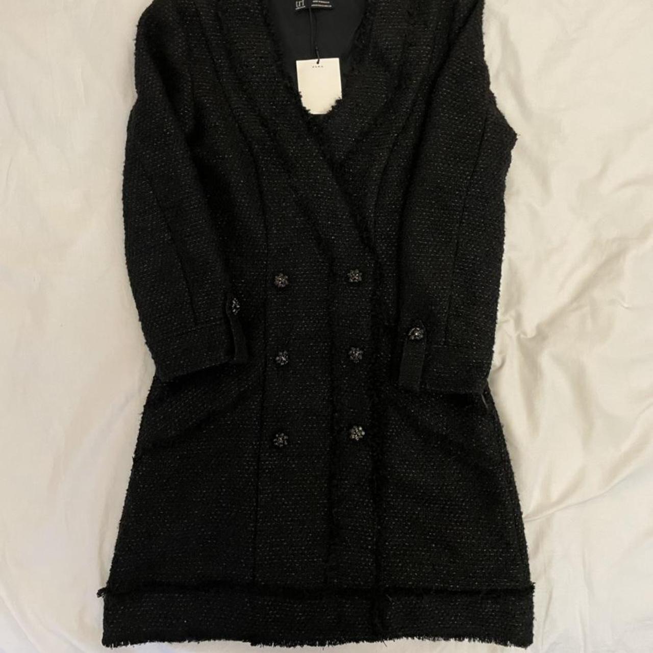 NWT Zara black tweed blazer dress Stunning,... - Depop