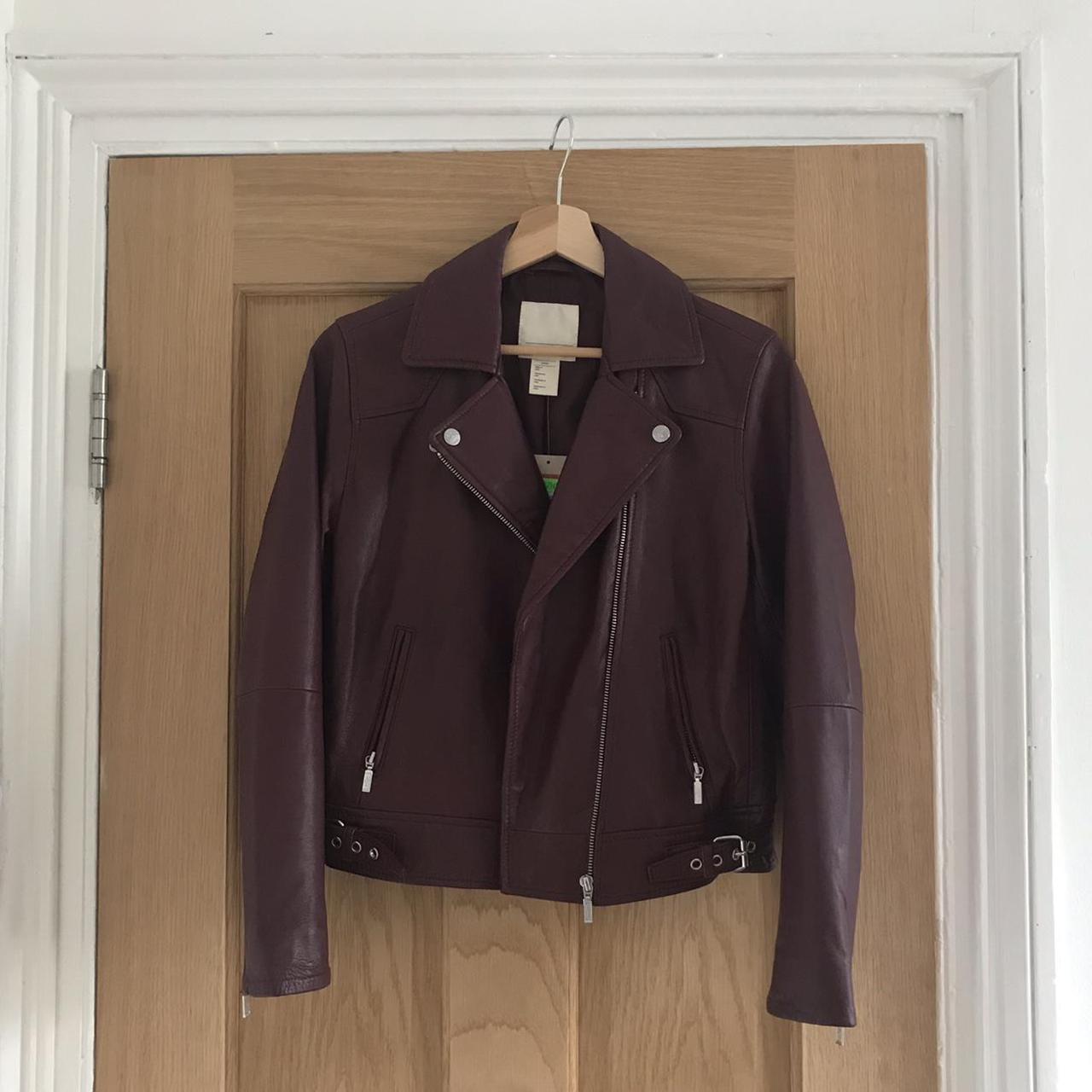 Levi’s burgundy biker jacket, very indie... - Depop