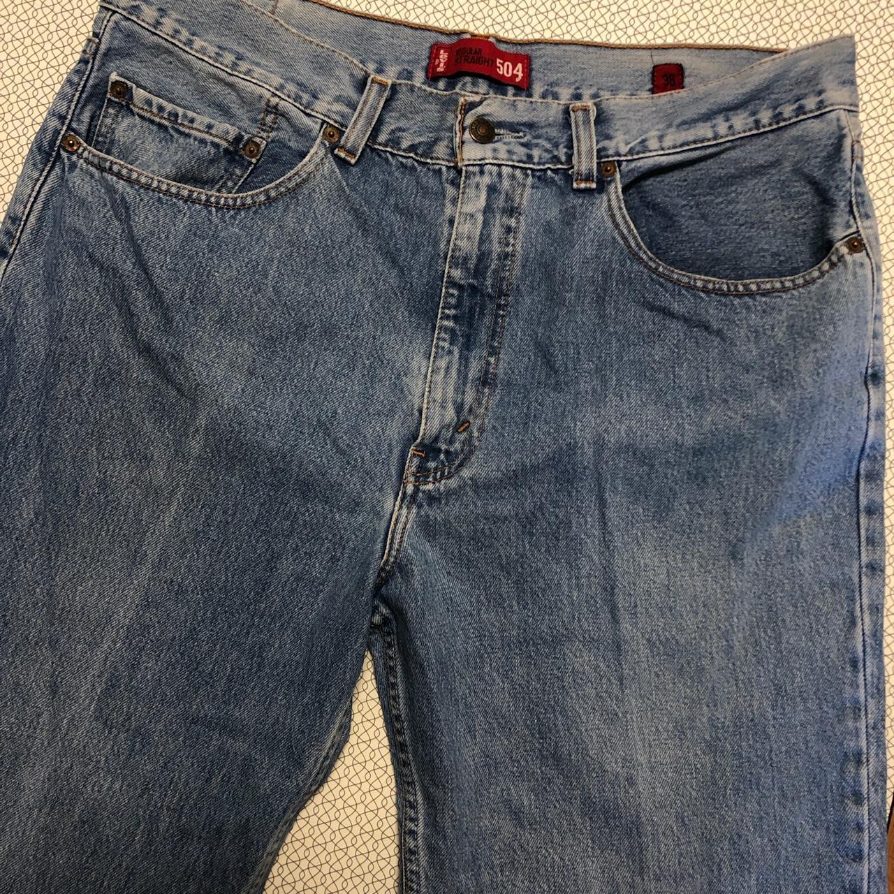 Levi’s 504 faded light blue jeans, regular straight... - Depop