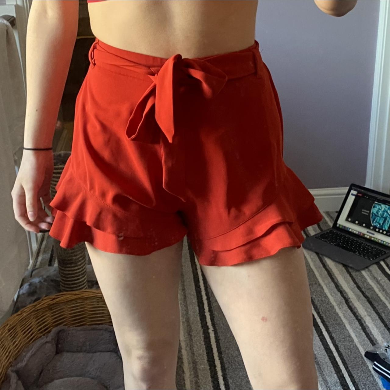 River island red on sale shorts