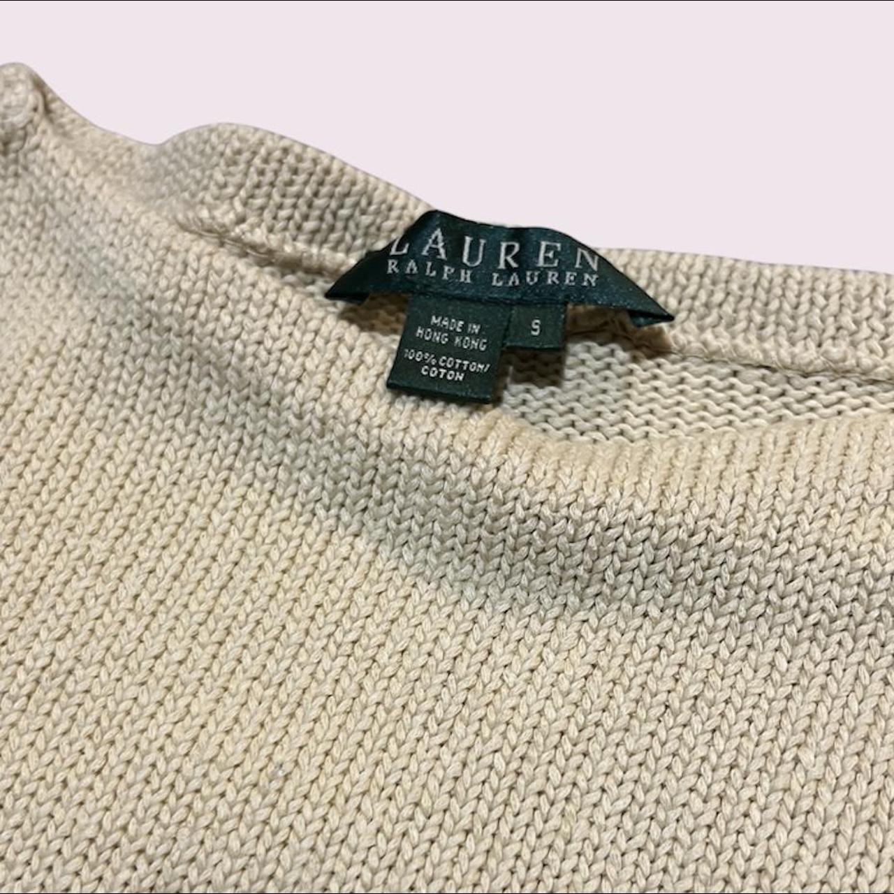 Vintage Lauren Ralph Lauren Knitted Sweater Jumper... - Depop