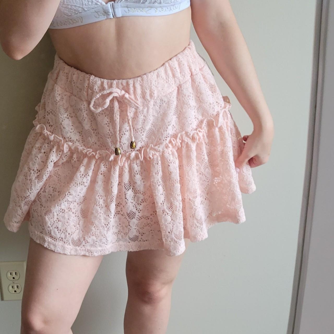 Adorable pink lace liz lisa skirt. Liz Melo cute... - Depop