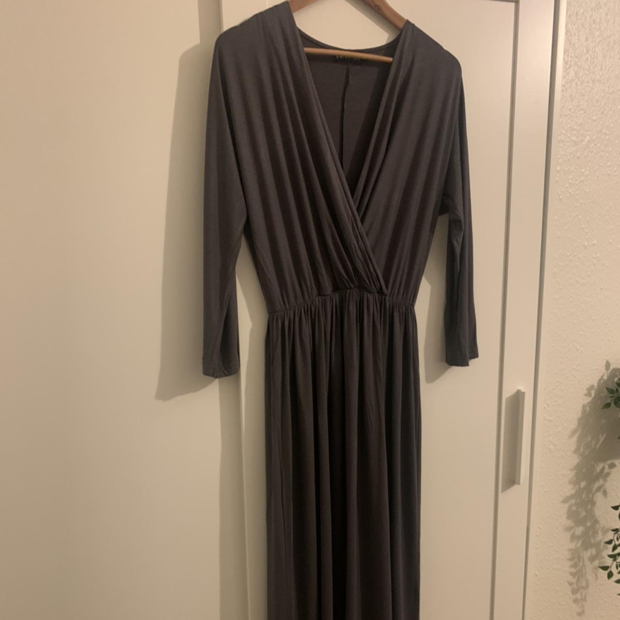 Inayah Charcoal Grey Abaya/dress XS Length 58... - Depop