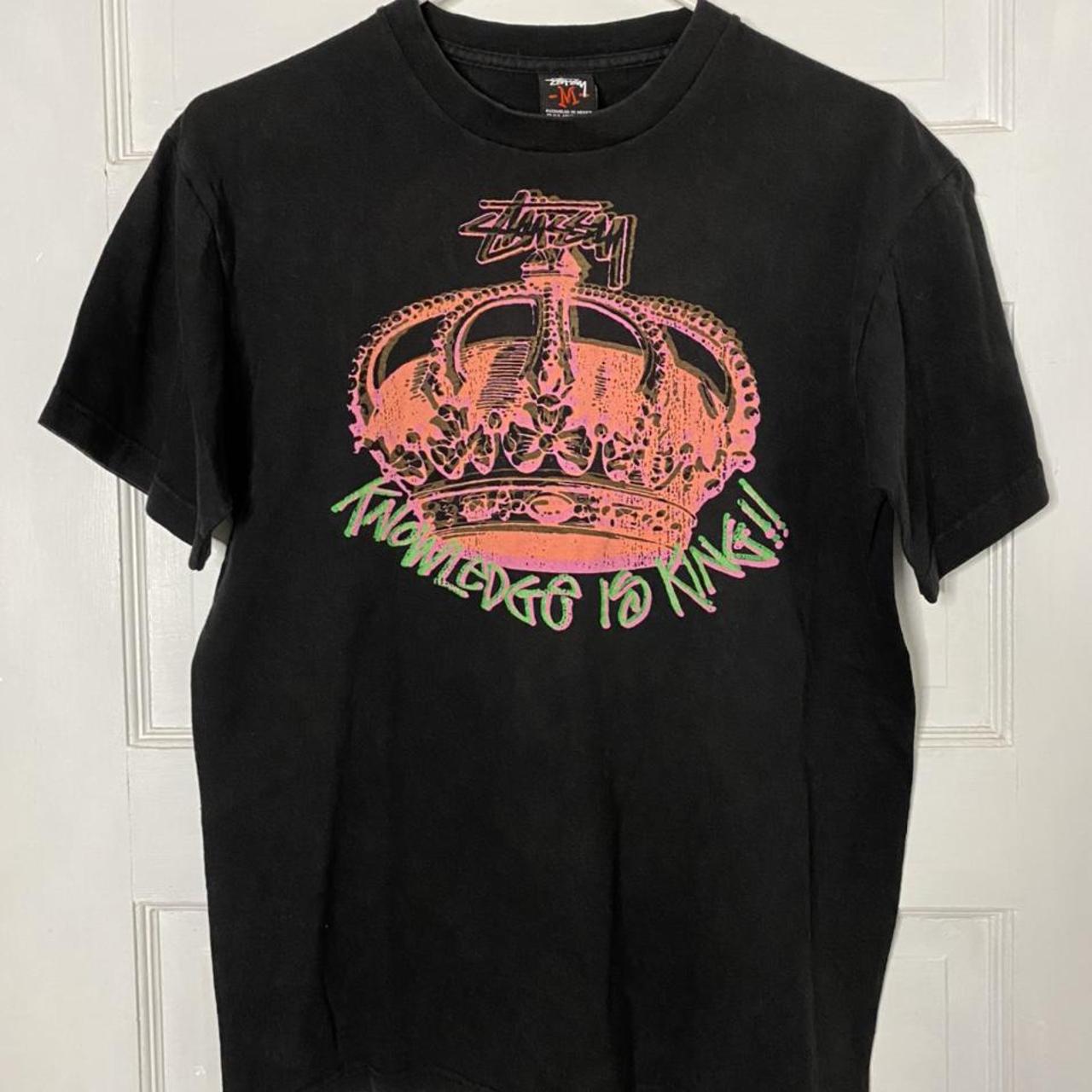 Vintage 90s Stussy Knowlegde Is King t-shirt