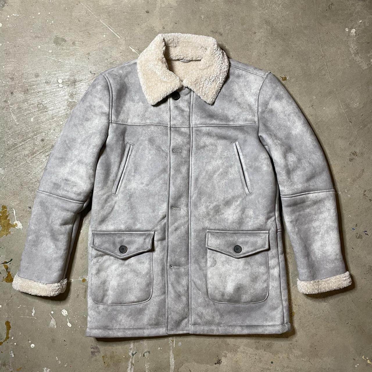 Zara Men's Grey Coat Depop