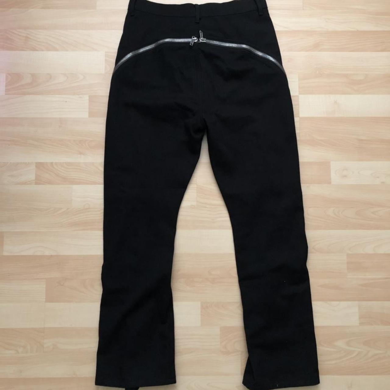 Rick Owens Bolan Banana Flare Zip Pants Black... - Depop