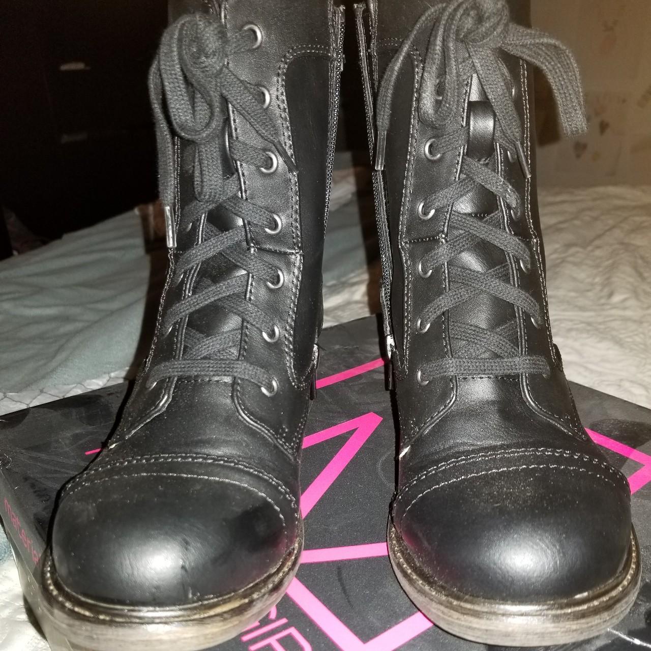 material girl black boots