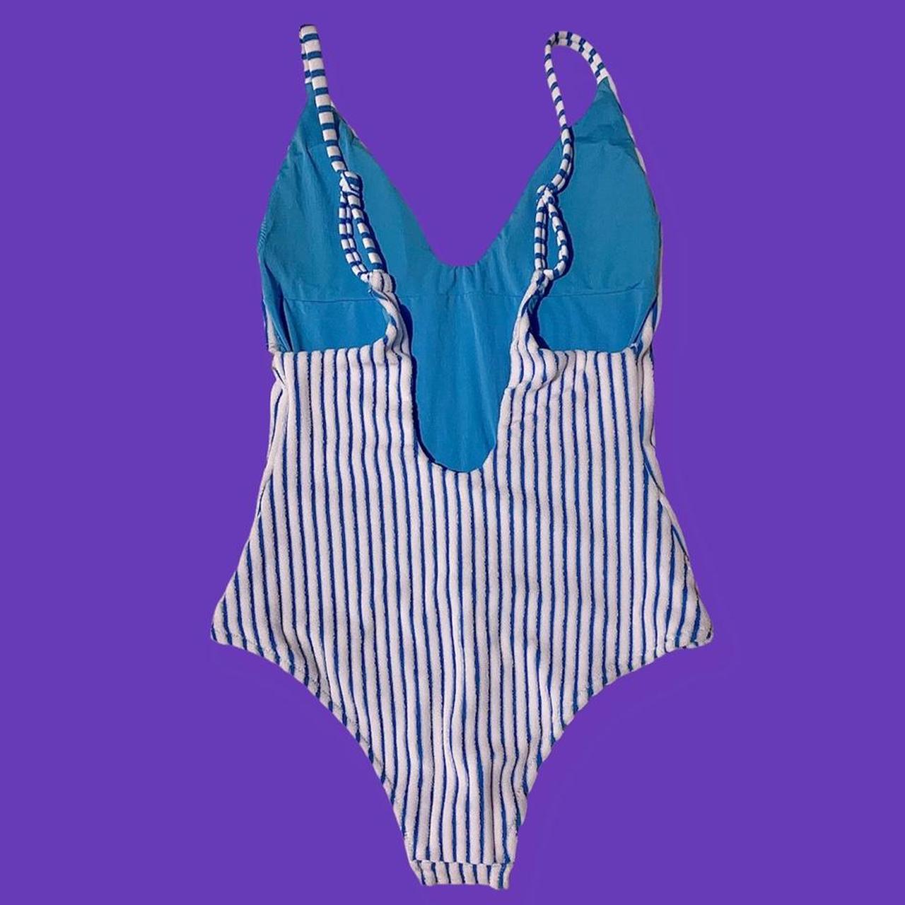 Aerie one piece bathing suit. White terry cloth... Depop