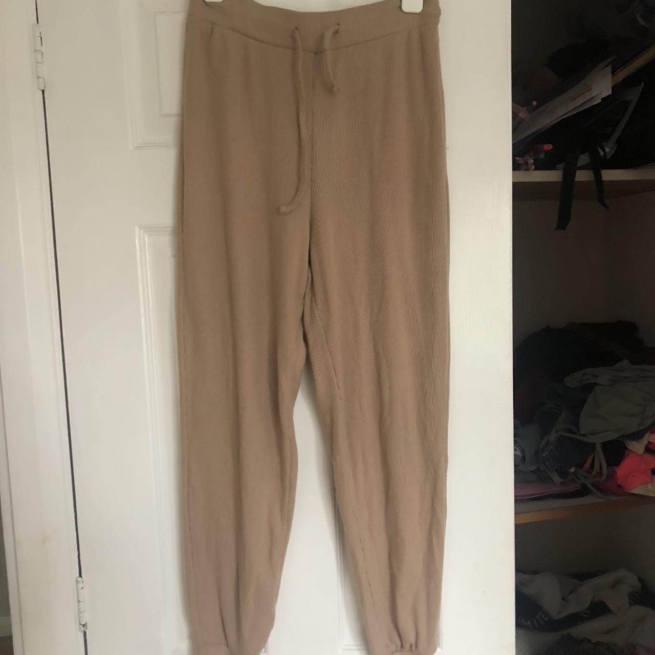 Ribbed loungewear stone nude joggers Topshop Comfy