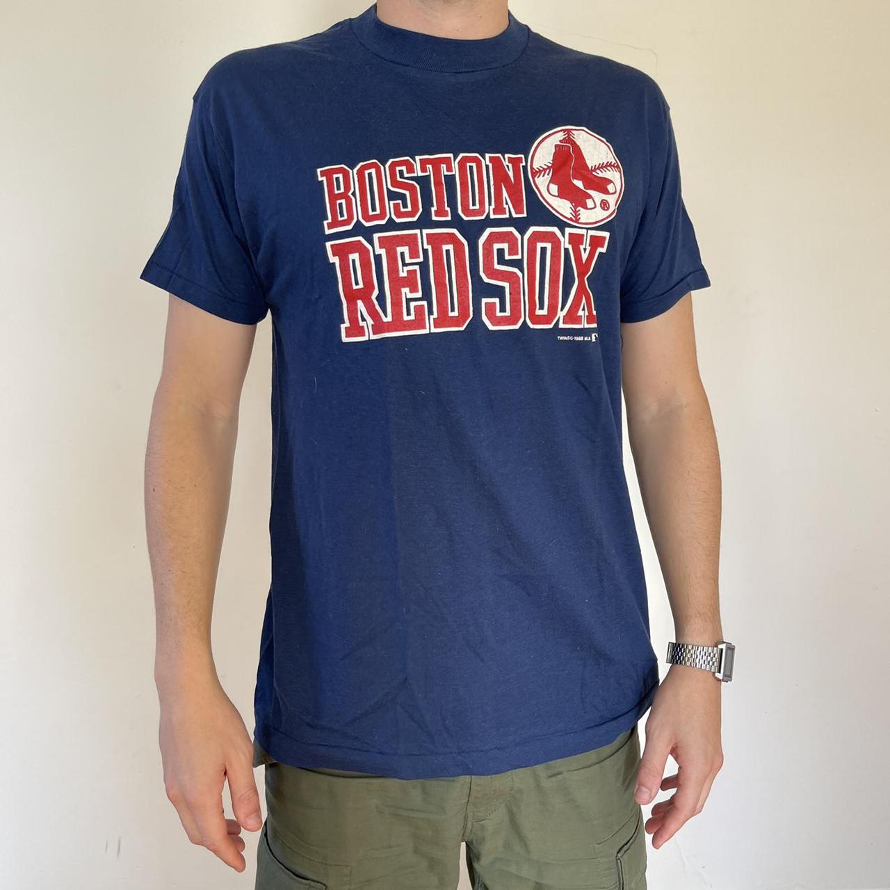 VTG 1988 SINGLE STITCH MLB RED SOX GRAPHIC TEE 1988 - Depop