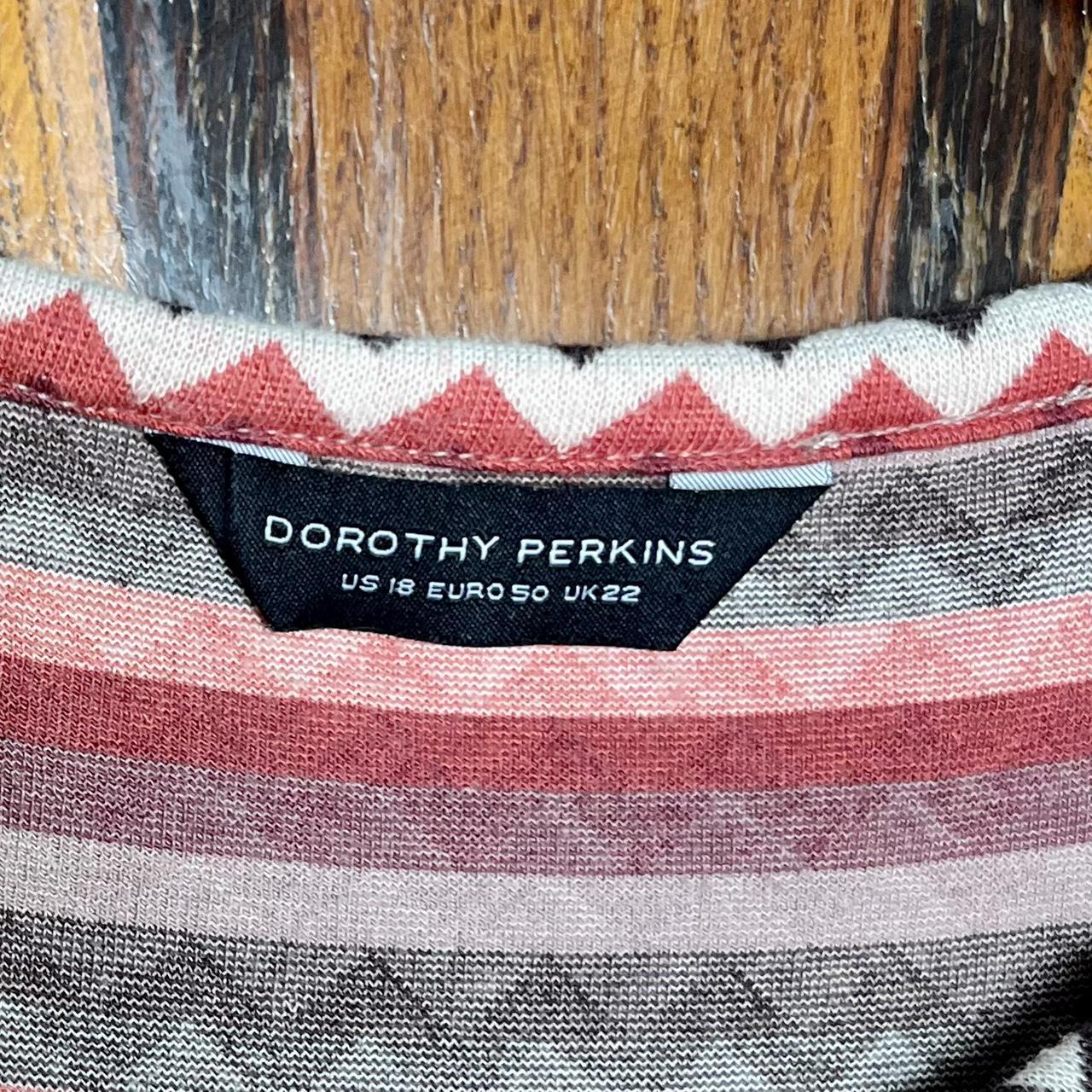 Dorothy Perkins Women's Cream and Burgundy Dress (2)