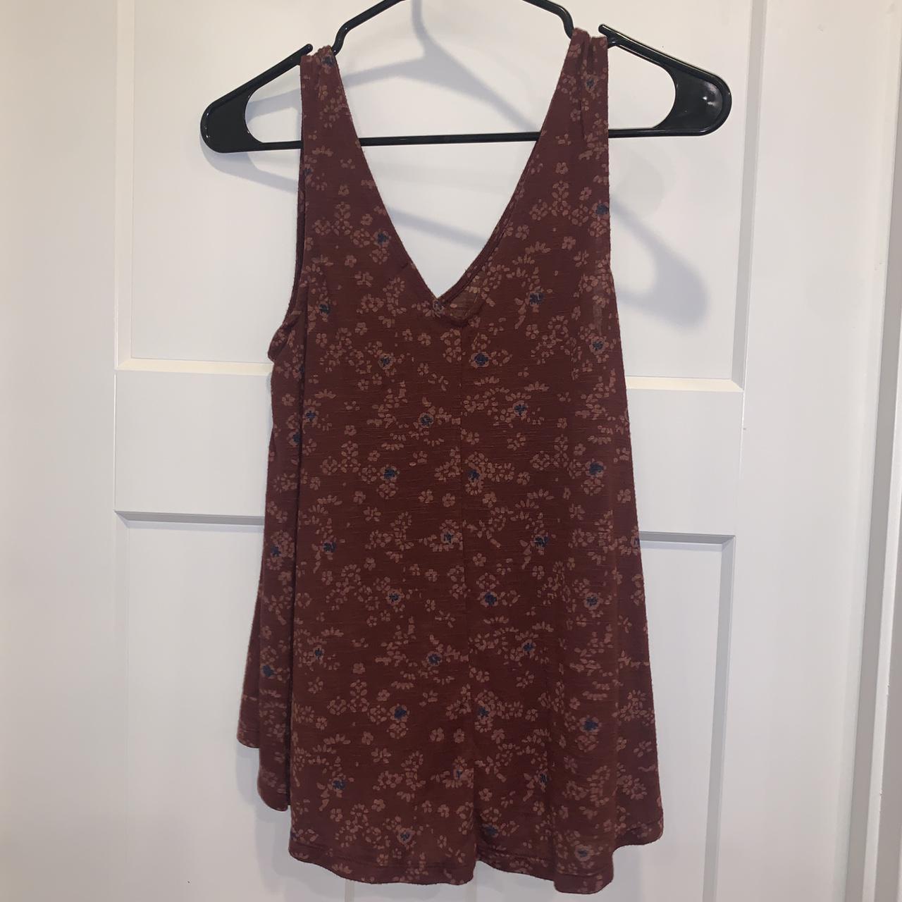 Old Navy Women's Burgundy and Navy Vest | Depop