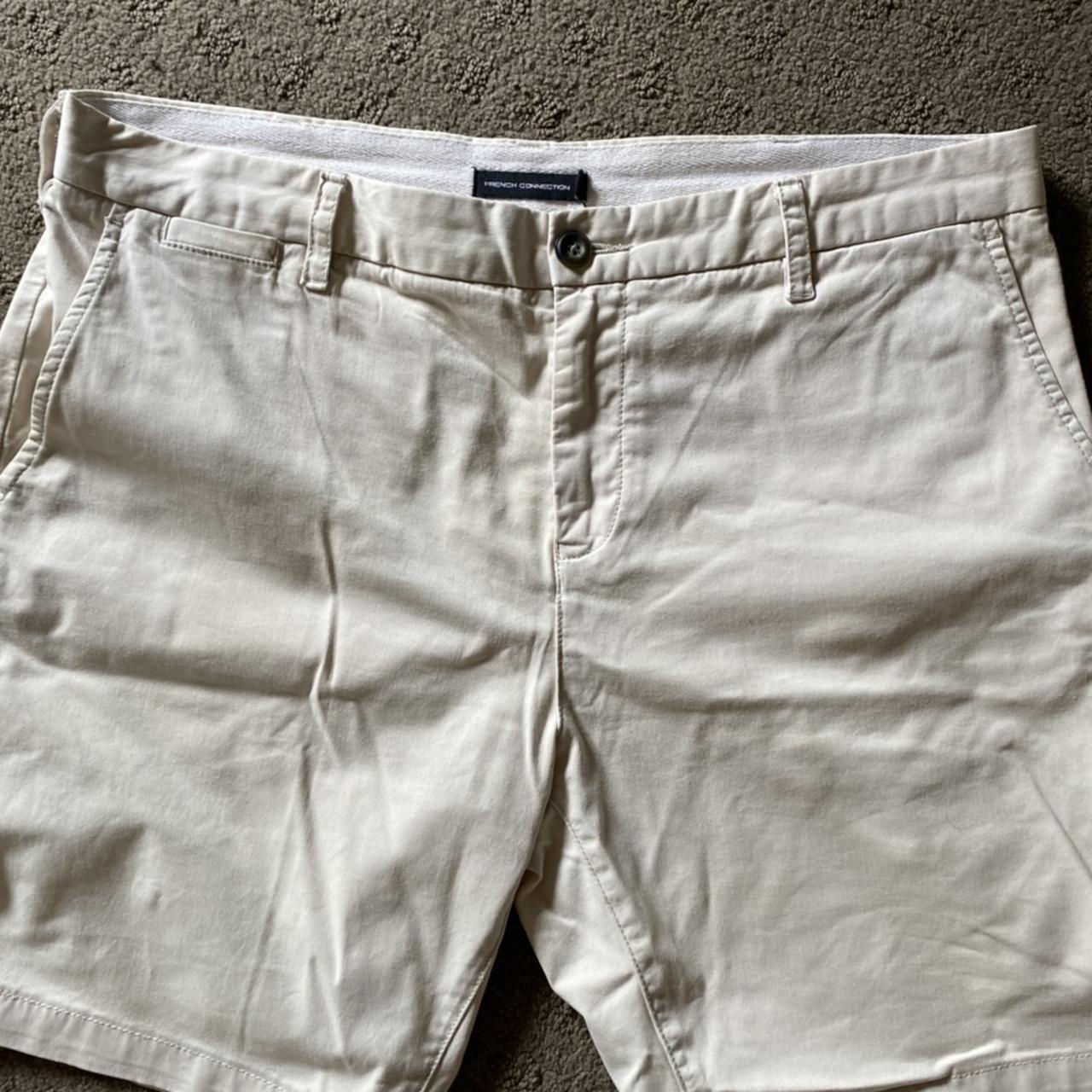 French Connection Men’s cream colored dress shorts,... - Depop