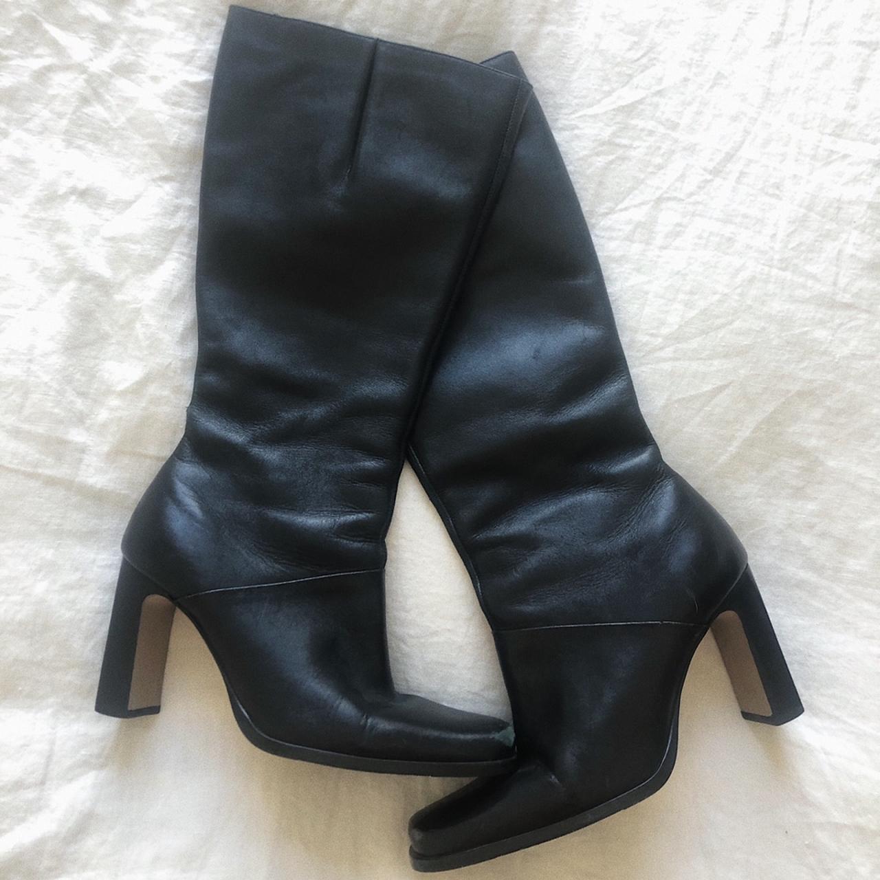 90s Era #vintage Leather Boots. Simple Way To - Depop