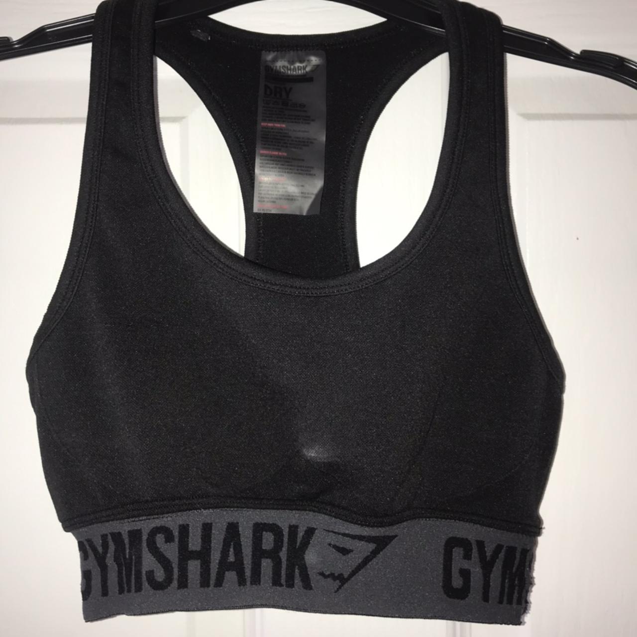 xs dark grey sports bra - Depop