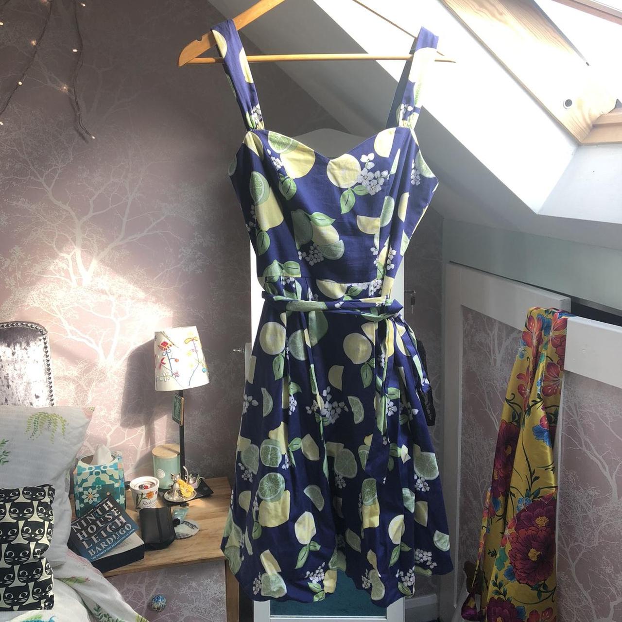Lemon Print Bardot Midi Dress – Perfect Dress Company